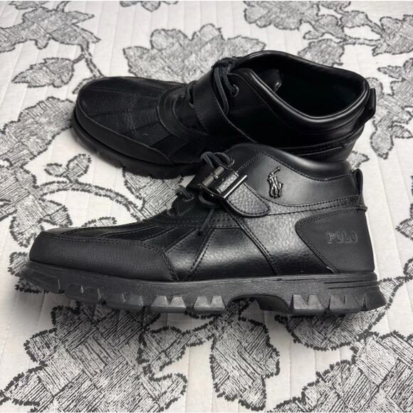 Polo Ralph Lauren Men's Black Dover III Boots Black Size 13 D - Picture 2 of 8